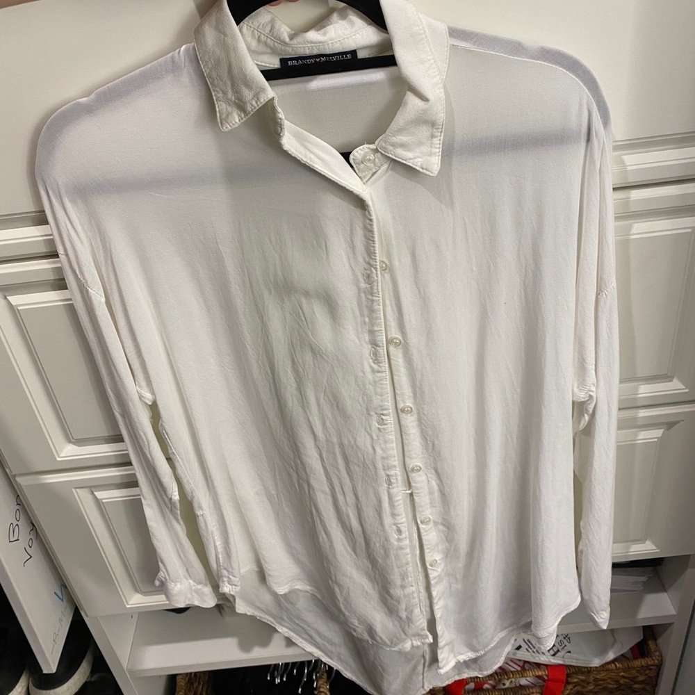 White button up, brandy Melville